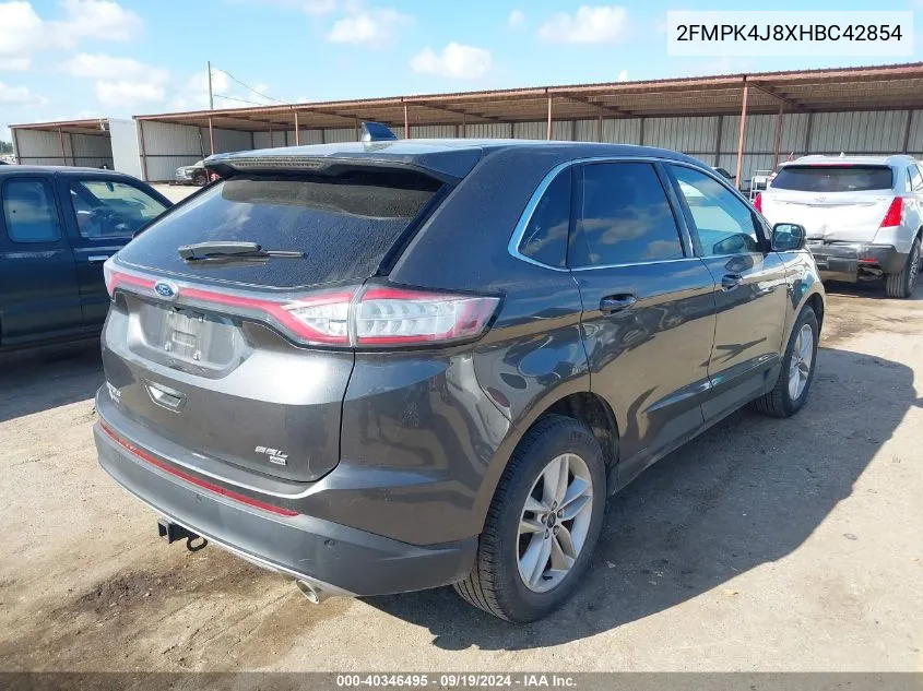 2017 Ford Edge Sel VIN: 2FMPK4J8XHBC42854 Lot: 40346495