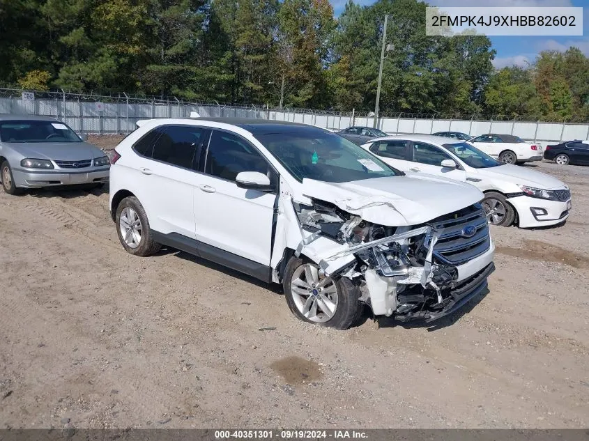 2017 Ford Edge Sel VIN: 2FMPK4J9XHBB82602 Lot: 40351301