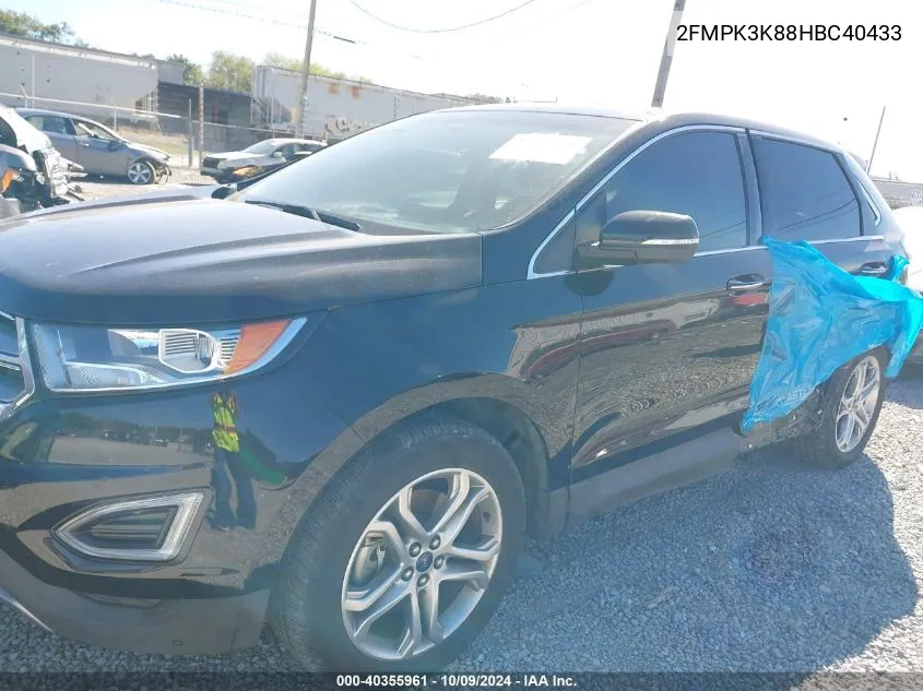 2017 Ford Edge Titanium VIN: 2FMPK3K88HBC40433 Lot: 40355961