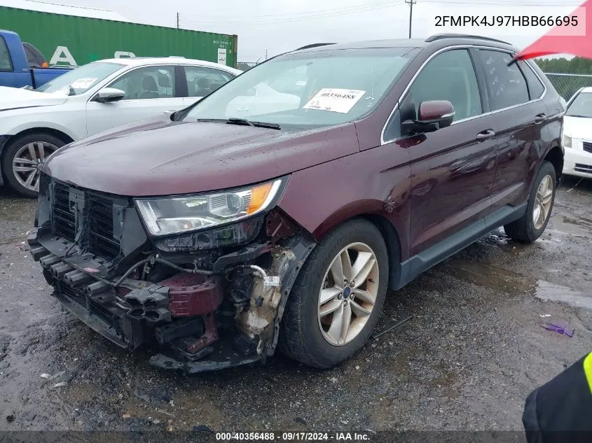 2017 Ford Edge Sel VIN: 2FMPK4J97HBB66695 Lot: 40356488