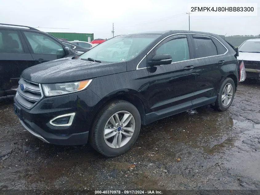 2017 Ford Edge Sel VIN: 2FMPK4J80HBB83300 Lot: 40370978