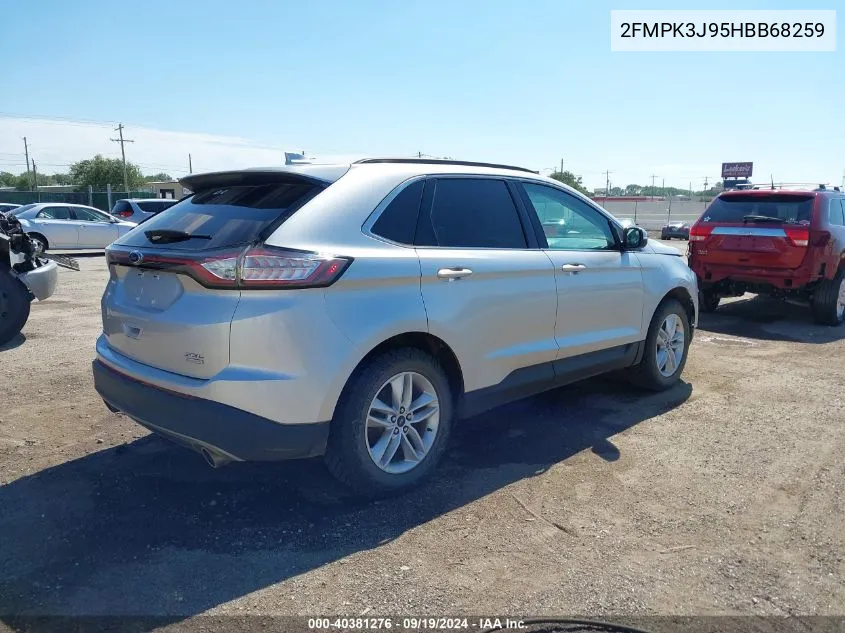 2017 Ford Edge Sel VIN: 2FMPK3J95HBB68259 Lot: 40381276