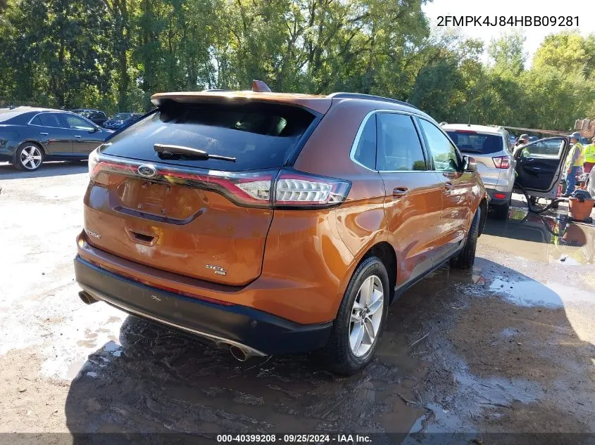 2017 Ford Edge Sel VIN: 2FMPK4J84HBB09281 Lot: 40399208