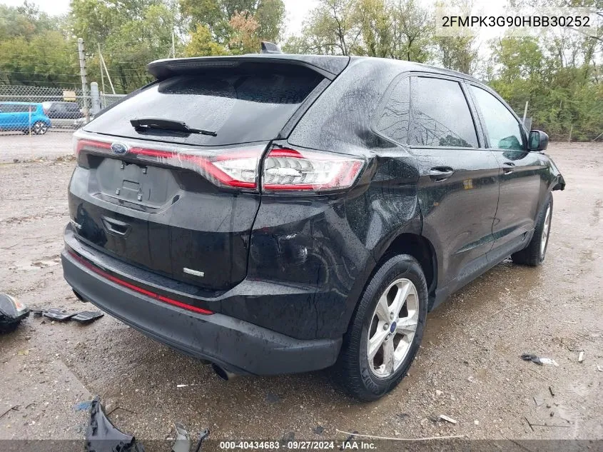 2017 Ford Edge Se VIN: 2FMPK3G90HBB30252 Lot: 40434683