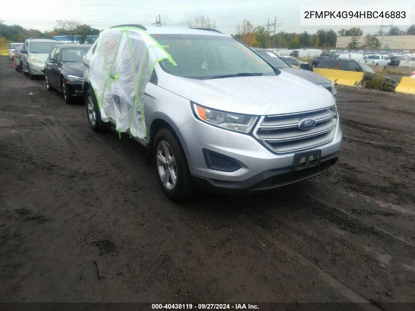 2017 Ford Edge Se VIN: 2FMPK4G94HBC46883 Lot: 40438119