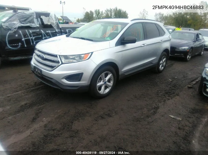 2017 Ford Edge Se VIN: 2FMPK4G94HBC46883 Lot: 40438119