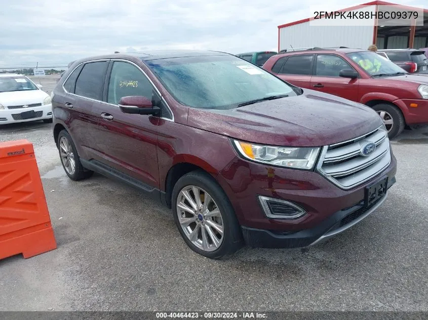 2017 Ford Edge Titanium VIN: 2FMPK4K88HBC09379 Lot: 40464423