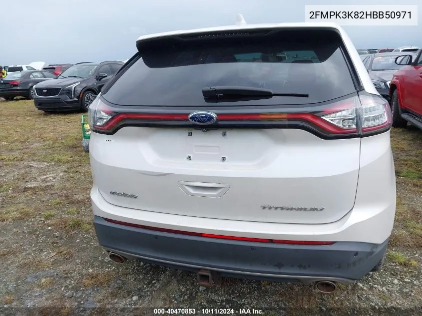 2017 Ford Edge Titanium VIN: 2FMPK3K82HBB50971 Lot: 40470853