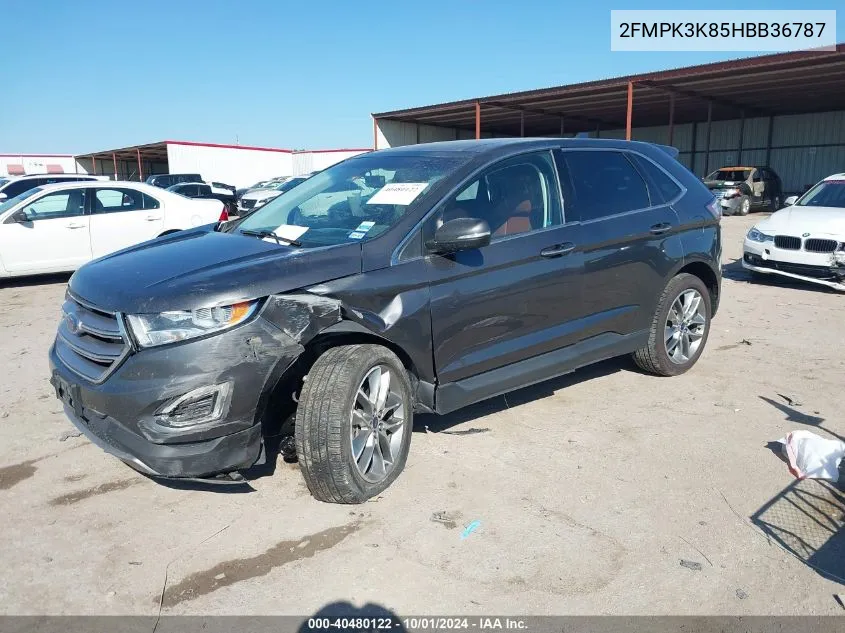 2017 Ford Edge Titanium VIN: 2FMPK3K85HBB36787 Lot: 40480122