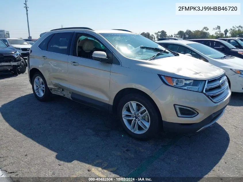 2017 Ford Edge Sel VIN: 2FMPK3J99HBB46720 Lot: 40482504