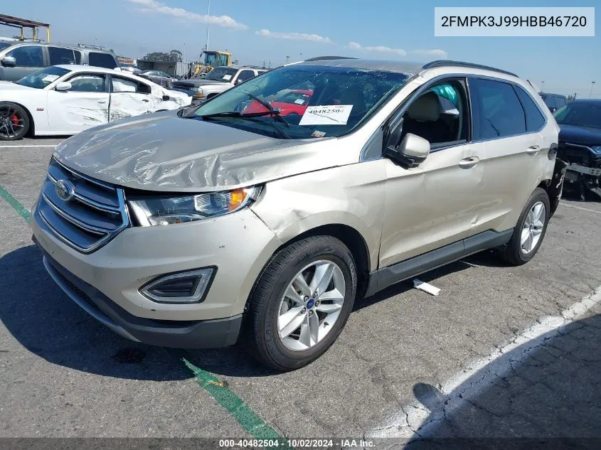 2017 Ford Edge Sel VIN: 2FMPK3J99HBB46720 Lot: 40482504