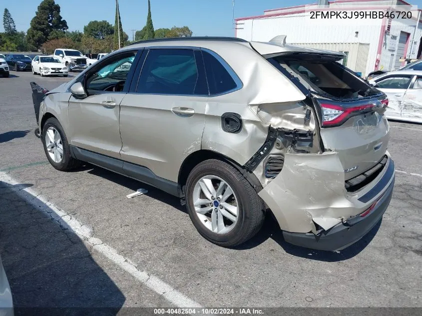 2017 Ford Edge Sel VIN: 2FMPK3J99HBB46720 Lot: 40482504