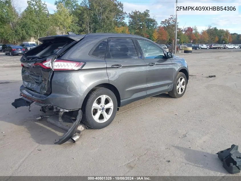 2017 Ford Edge Se VIN: 2FMPK4G9XHBB54306 Lot: 40501325