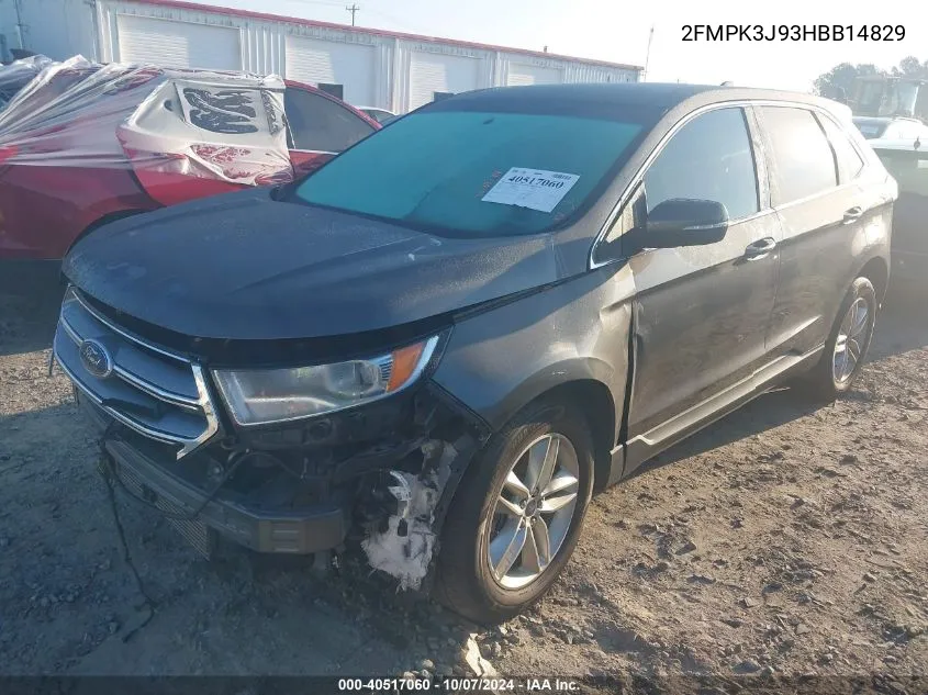 2017 Ford Edge Sel VIN: 2FMPK3J93HBB14829 Lot: 40517060