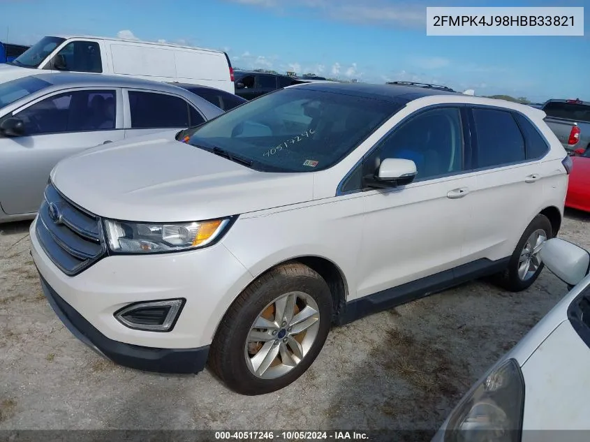 2017 Ford Edge Sel VIN: 2FMPK4J98HBB33821 Lot: 40517246