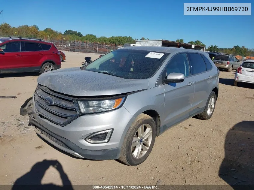 2017 Ford Edge Sel VIN: 2FMPK4J99HBB69730 Lot: 40542914