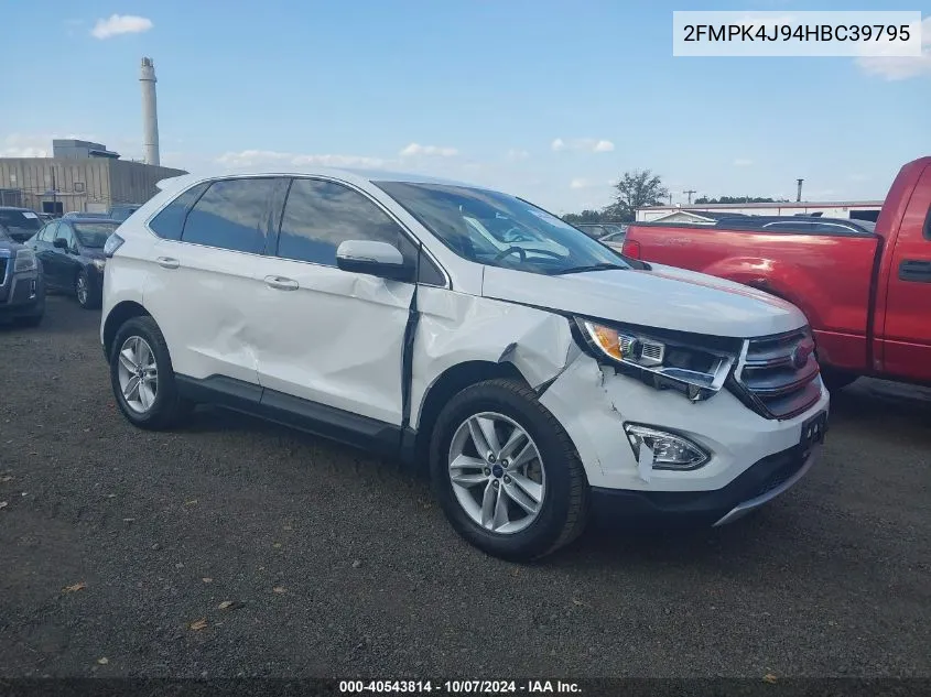 2017 Ford Edge Sel VIN: 2FMPK4J94HBC39795 Lot: 40543814