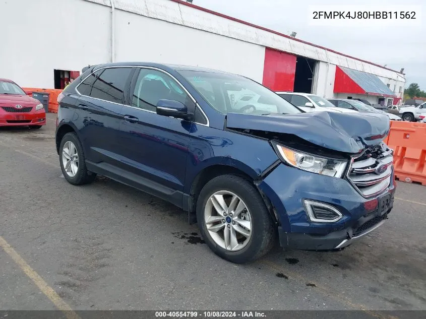 2017 Ford Edge Sel VIN: 2FMPK4J80HBB11562 Lot: 40554799