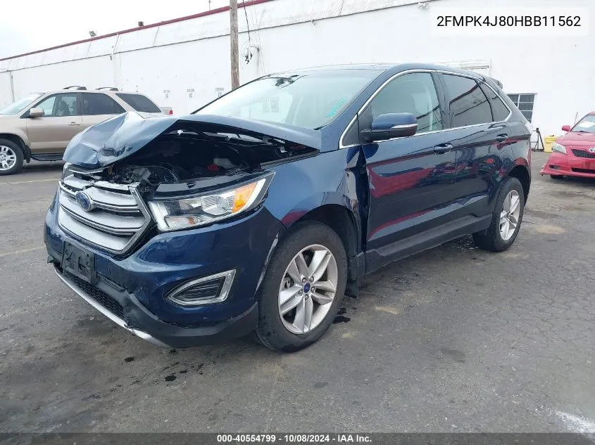 2017 Ford Edge Sel VIN: 2FMPK4J80HBB11562 Lot: 40554799