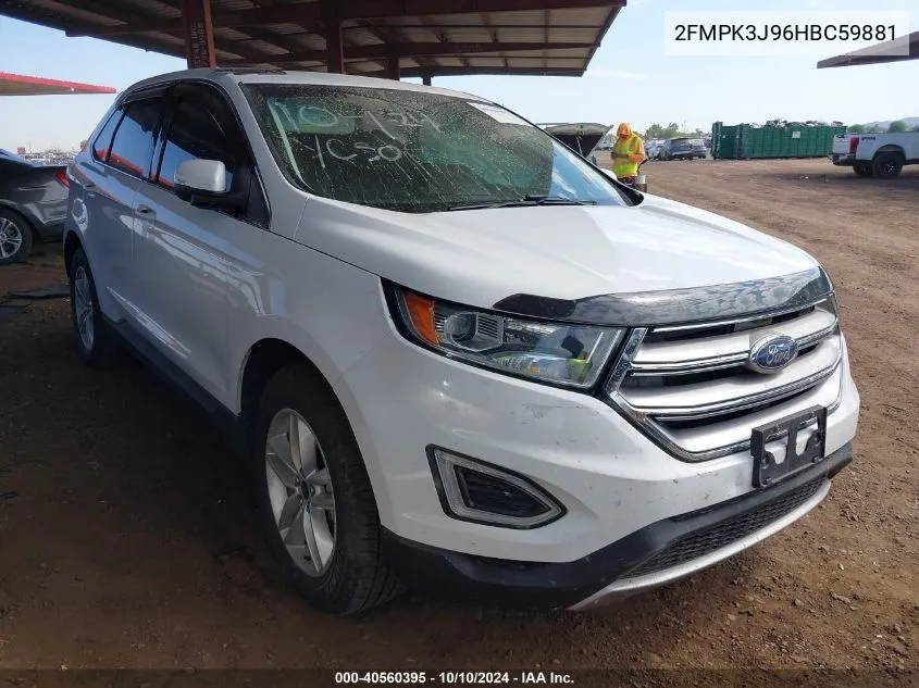 2017 Ford Edge Sel VIN: 2FMPK3J96HBC59881 Lot: 40560395