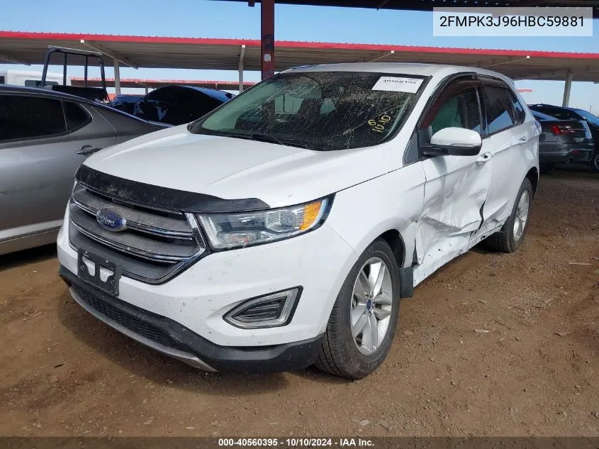 2017 Ford Edge Sel VIN: 2FMPK3J96HBC59881 Lot: 40560395