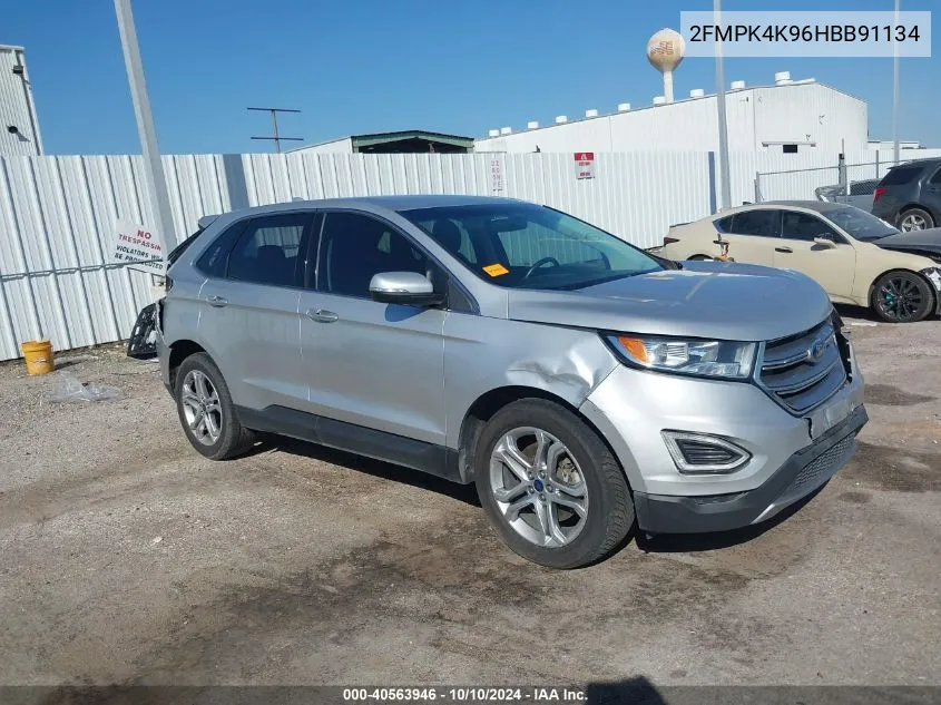 2017 Ford Edge Titanium VIN: 2FMPK4K96HBB91134 Lot: 40563946