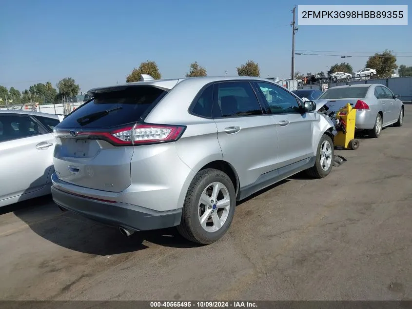 2FMPK3G98HBB89355 2017 Ford Edge Se