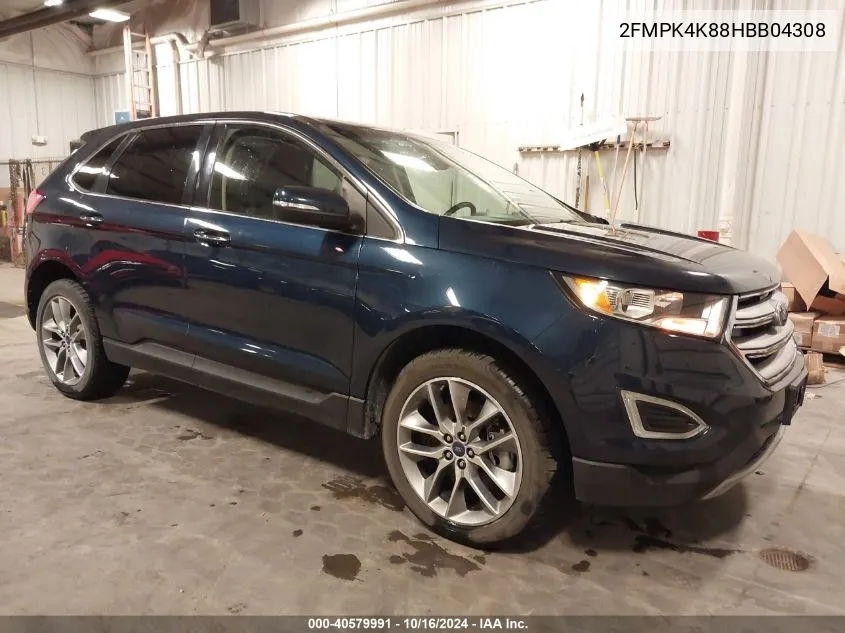 2017 Ford Edge Titanium VIN: 2FMPK4K88HBB04308 Lot: 40579991