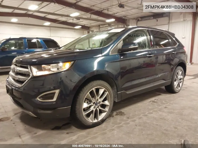 2017 Ford Edge Titanium VIN: 2FMPK4K88HBB04308 Lot: 40579991