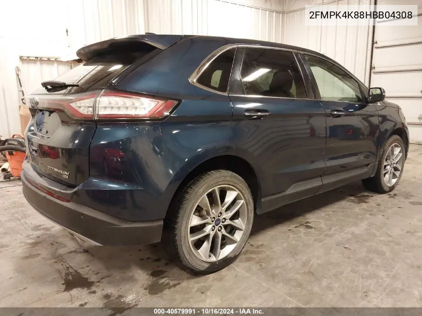 2017 Ford Edge Titanium VIN: 2FMPK4K88HBB04308 Lot: 40579991