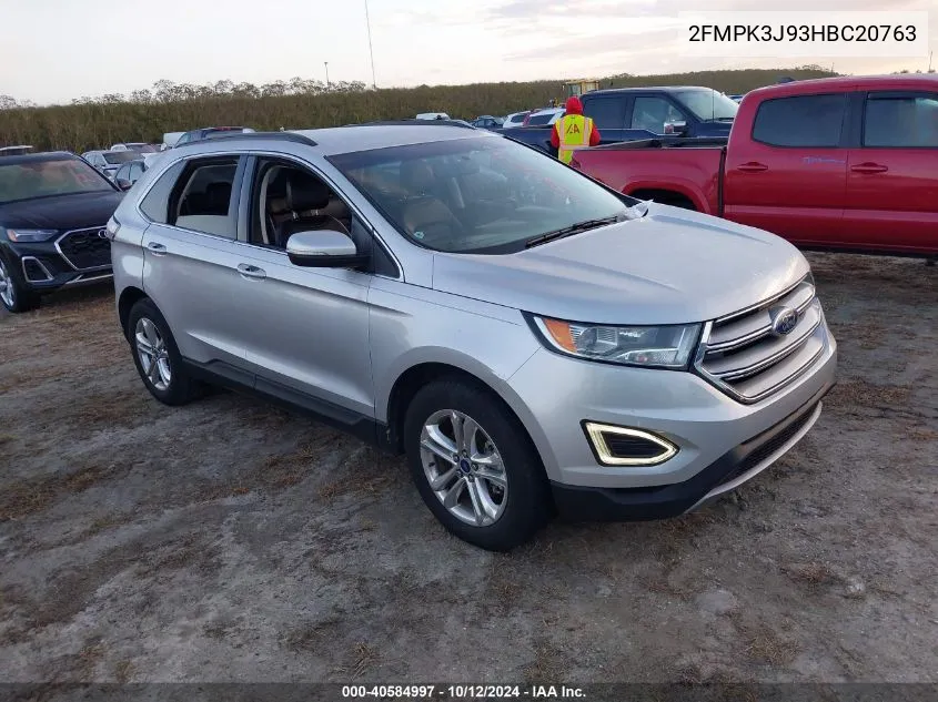 2017 Ford Edge Sel VIN: 2FMPK3J93HBC20763 Lot: 40584997