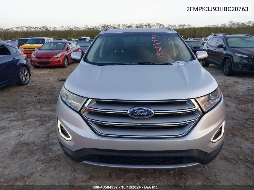 2017 Ford Edge Sel VIN: 2FMPK3J93HBC20763 Lot: 40584997