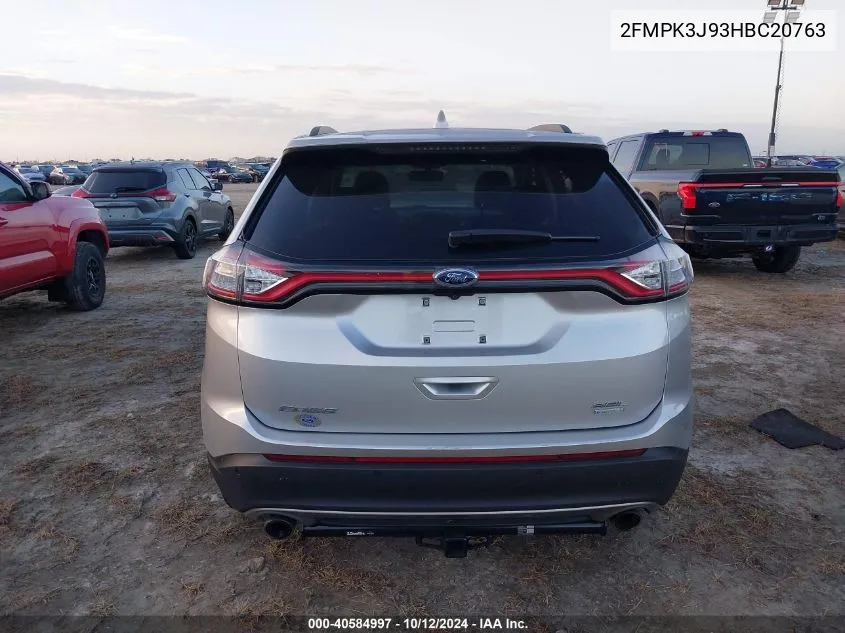 2017 Ford Edge Sel VIN: 2FMPK3J93HBC20763 Lot: 40584997