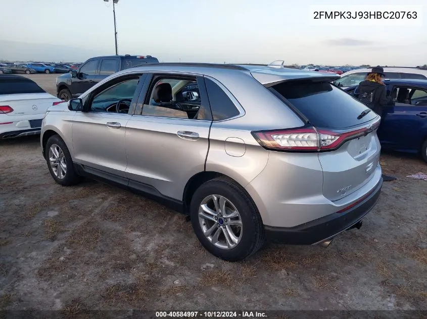 2017 Ford Edge Sel VIN: 2FMPK3J93HBC20763 Lot: 40584997