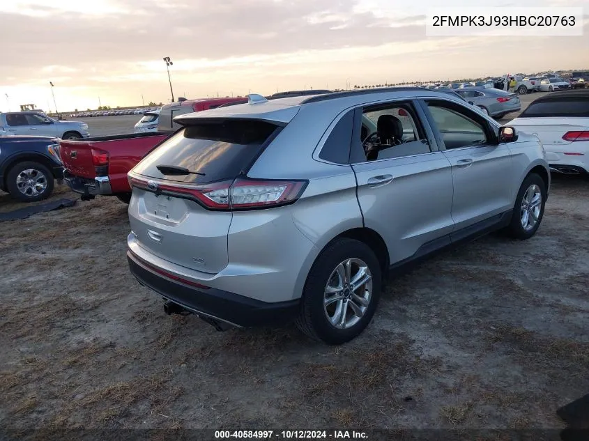 2017 Ford Edge Sel VIN: 2FMPK3J93HBC20763 Lot: 40584997