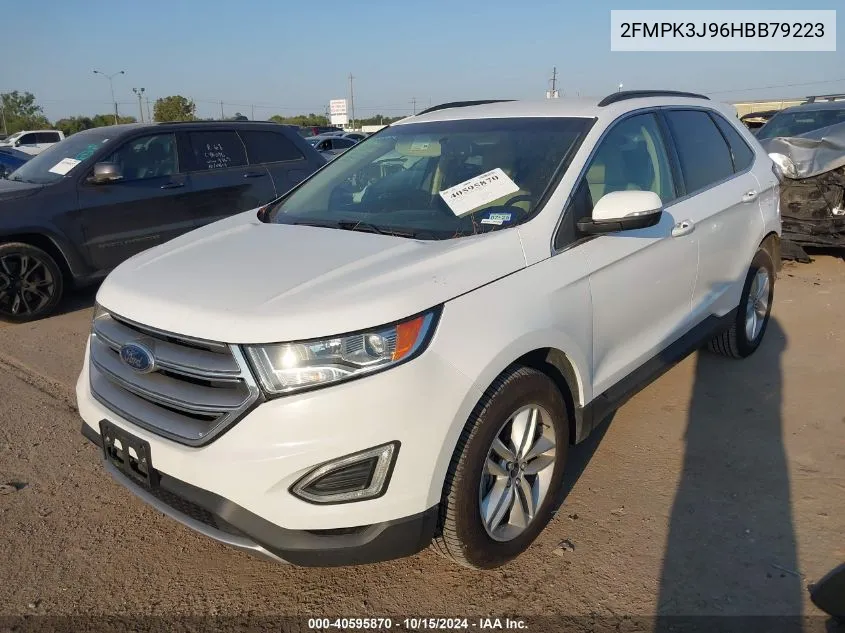 2017 Ford Edge Sel VIN: 2FMPK3J96HBB79223 Lot: 40595870