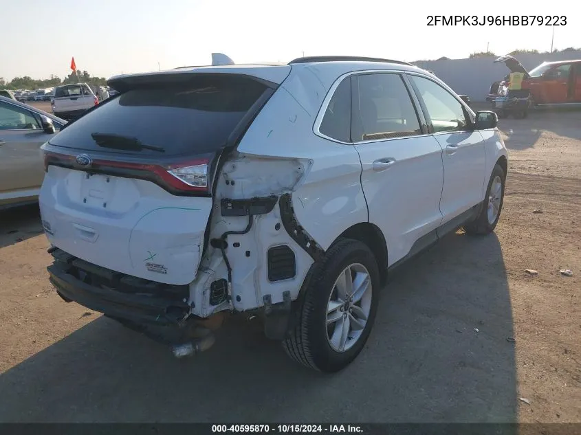 2017 Ford Edge Sel VIN: 2FMPK3J96HBB79223 Lot: 40595870