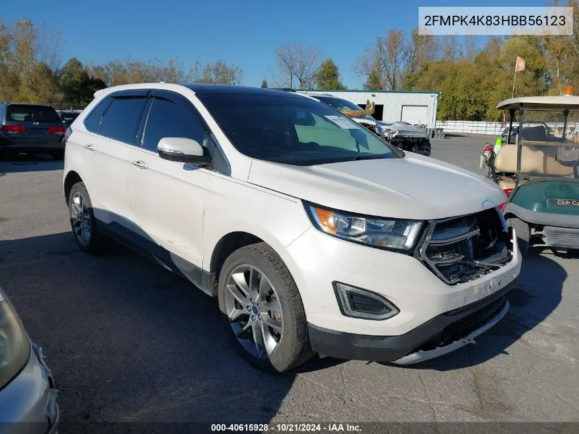 2017 Ford Edge Titanium VIN: 2FMPK4K83HBB56123 Lot: 40615928