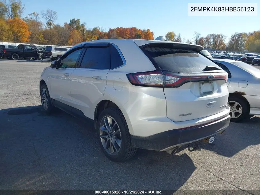 2017 Ford Edge Titanium VIN: 2FMPK4K83HBB56123 Lot: 40615928