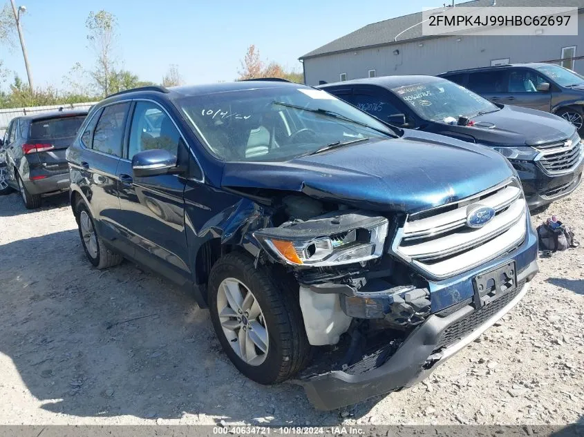 2017 Ford Edge Sel VIN: 2FMPK4J99HBC62697 Lot: 40634721