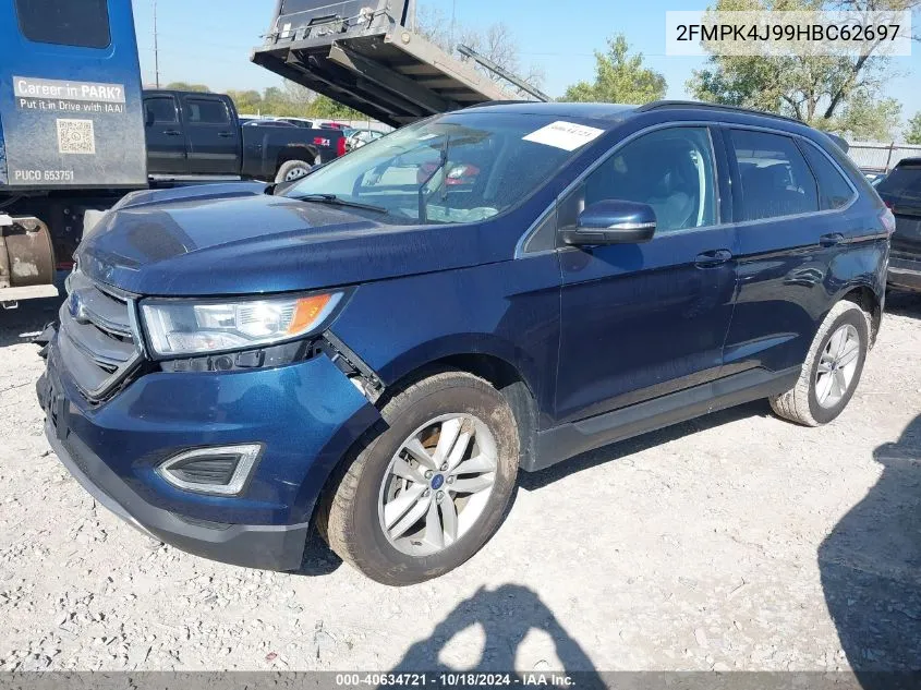 2017 Ford Edge Sel VIN: 2FMPK4J99HBC62697 Lot: 40634721