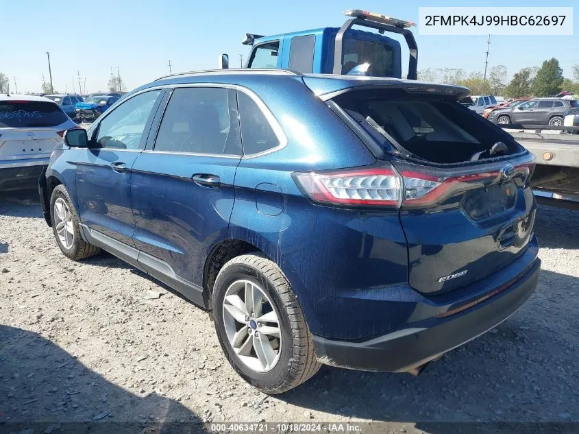 2017 Ford Edge Sel VIN: 2FMPK4J99HBC62697 Lot: 40634721