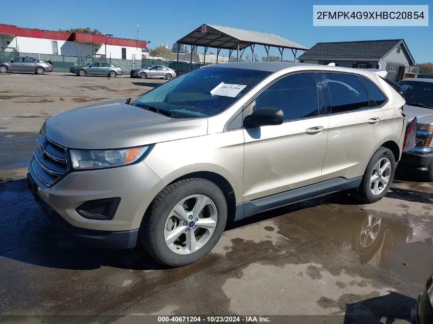 2017 Ford Edge Se VIN: 2FMPK4G9XHBC20854 Lot: 40671204