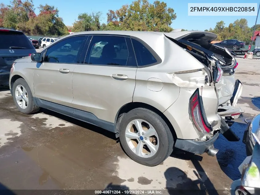 2017 Ford Edge Se VIN: 2FMPK4G9XHBC20854 Lot: 40671204