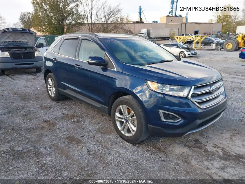 2017 Ford Edge Sel VIN: 2FMPK3J84HBC51866 Lot: 40673078