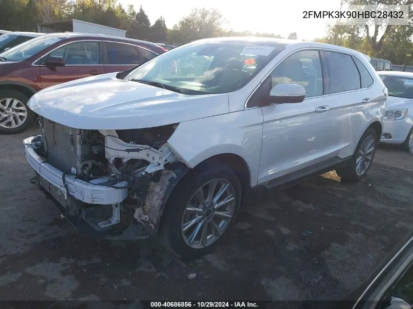 2FMPK3K90HBC28432 2017 Ford Edge Titanium