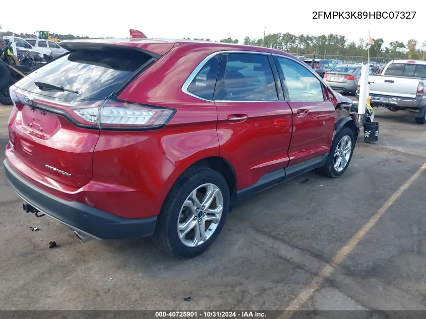 2017 Ford Edge Titanium VIN: 2FMPK3K89HBC07327 Lot: 40725901