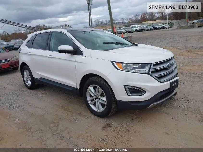 2017 Ford Edge Sel VIN: 2FMPK4J98HBB70903 Lot: 40732997