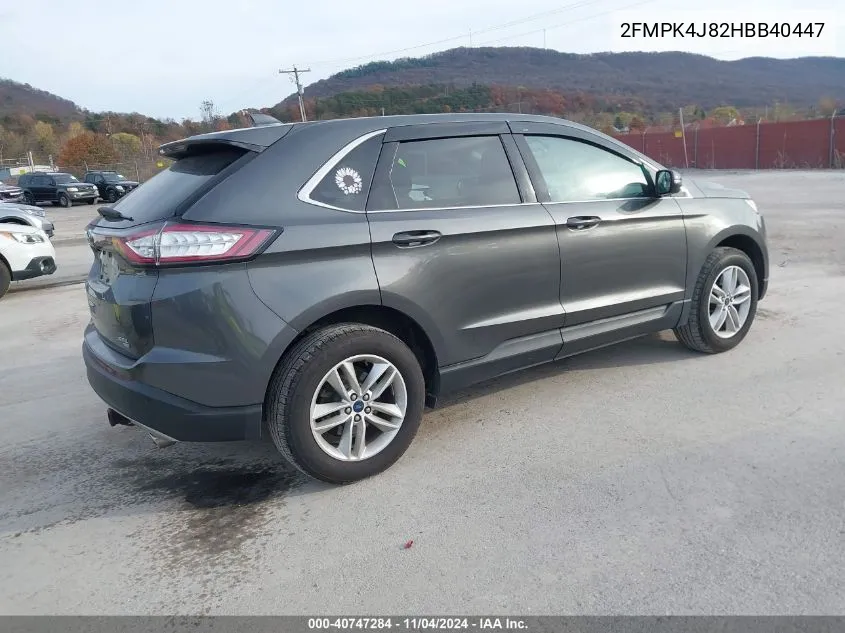 2017 Ford Edge Sel VIN: 2FMPK4J82HBB40447 Lot: 40747284