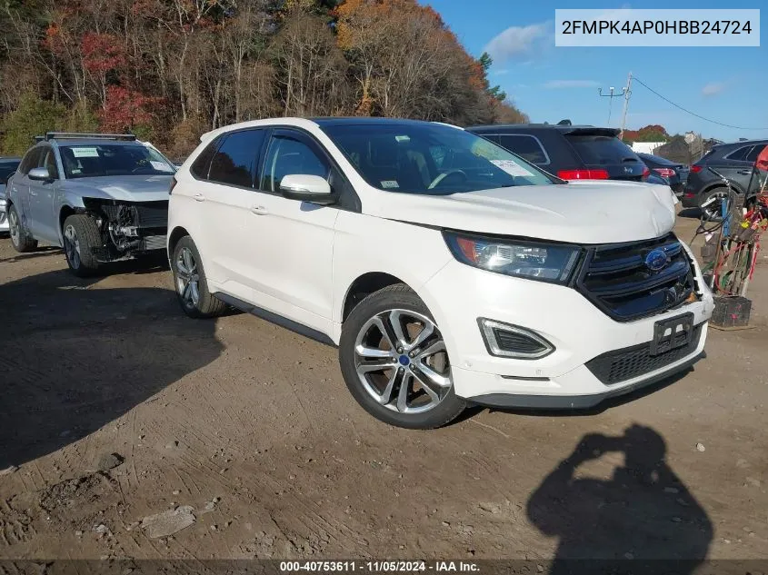 2017 Ford Edge Sport VIN: 2FMPK4AP0HBB24724 Lot: 40753611